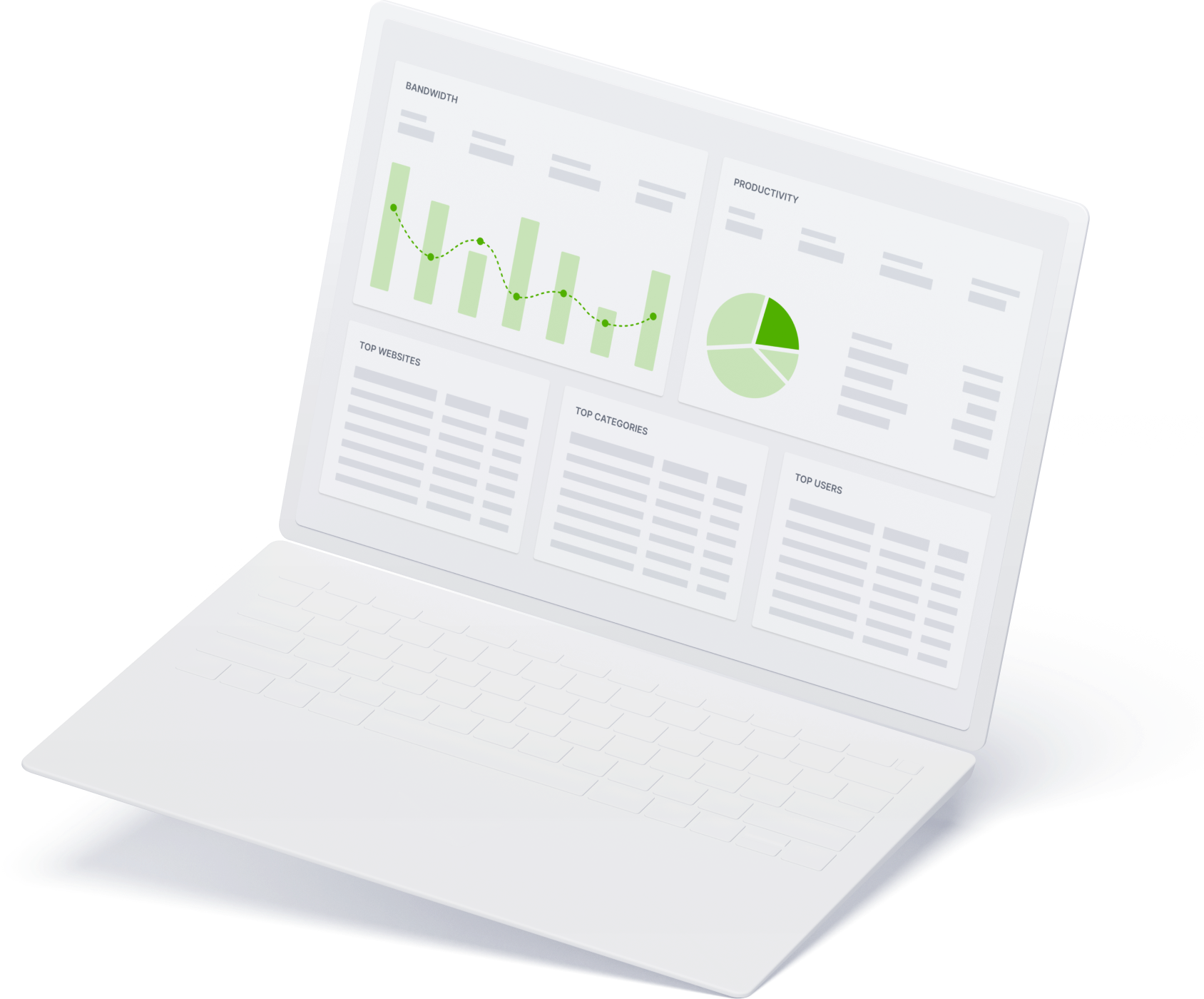 Fastvue Reporter dashboard showing safeguarding alerts on a laptop